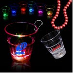 2 Oz. Lite-Up Rainbow Shot Glass w/J-Hook