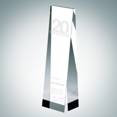 Wedge Optical Crystal Tower Award (Large)