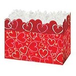 Small Layered Hearts Theme Gift Basket Box