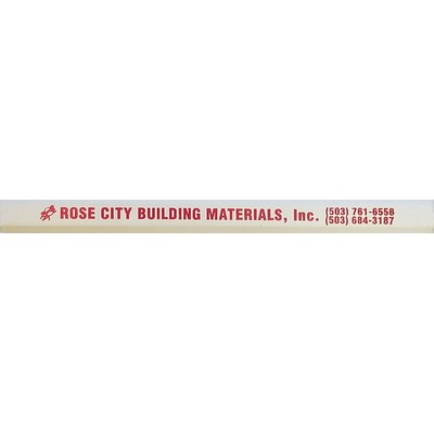 Carpenter pencil, red lead, printed one side, screen printed