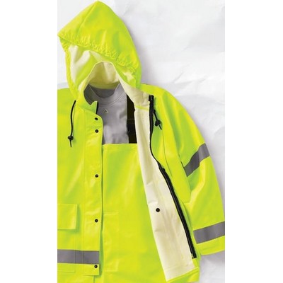 Bulwark® Men's FR Hi-Visibility Rain Jacket with Hood