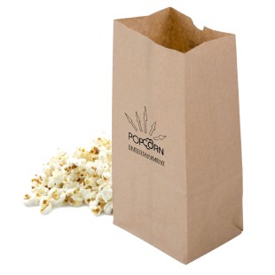 3 Lb. Natural Kraft Popcorn Bag 1C1S (4.75"x2.8"x8.8")