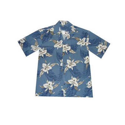 Hawaiian Tropical Print 100% Rayon Silky Feel Bahama Shirt