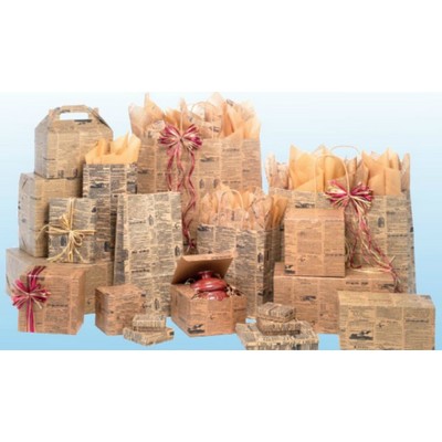 Tan Newsprint Tissue Paper