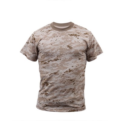 Men's Desert Digital Camouflage Military T-Shirt (4XL)