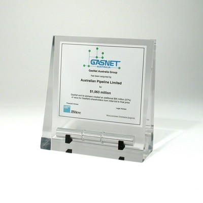 Wedge Lucite® Embedment Award (5 1/4" x 5 1/2" x 2" x 3/8")