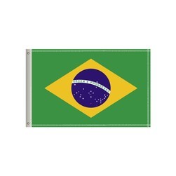 36"W x 24"H National Flag, Brazil, Double-Sided