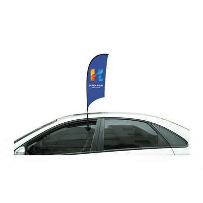 36" Stationary Blade Car Window Flag - 1 Side Imprint