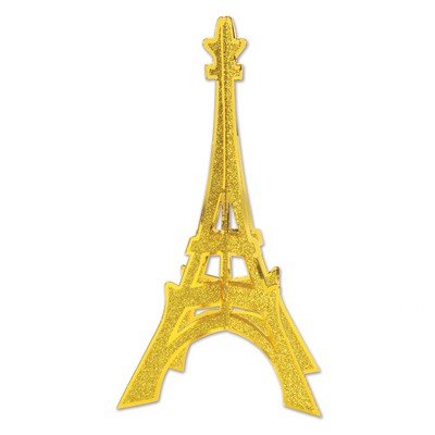 3-D Glittered Eiffel Tower Centerpiece