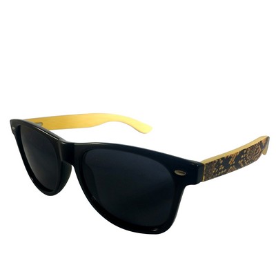 Wooden Sunglasses - Black Frames