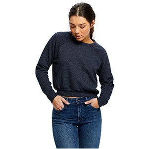 Women's Sponge Fleece Crop Top Shirt