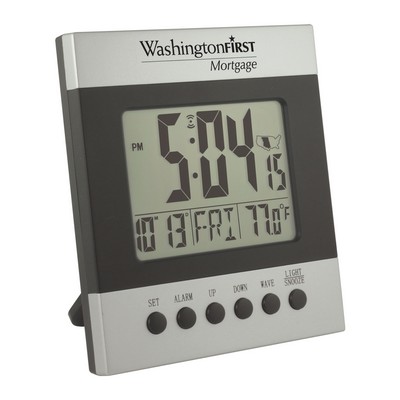 Clock - Radio Controlled Atomic LCD Wall or Desk Alarm Clock