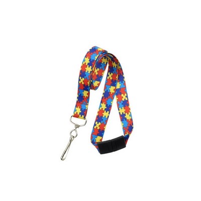 3/4" Autism Awareness Lanyard (Red)