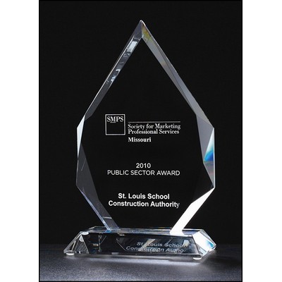 Flame Series Multi-Faceted Optical Crystal Award (5.875"x 9.875")