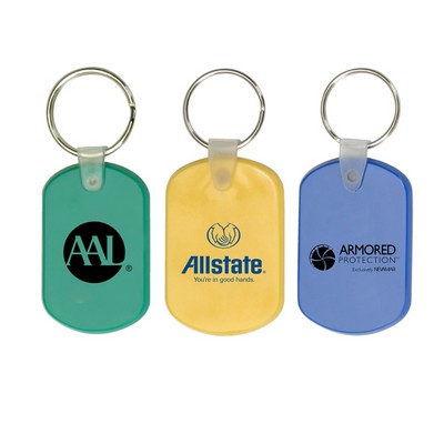 Dog Tag Rectangle Soft PVC Keytag