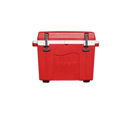 CASE IH 27 Quart Cooler: Custom molded Logo, Standard CASE IH Red