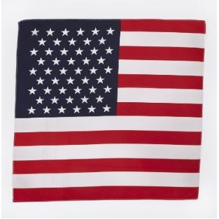 100% Cotton USA Flag Bandanna (22"x22")