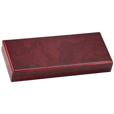 Rosewood Finish Medal Box, 8-3/4" x 3-3/4" x 1-1/4"