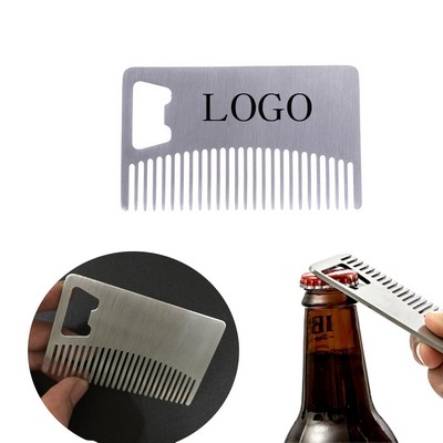 Credit Card Size Comb & Bottle Opener