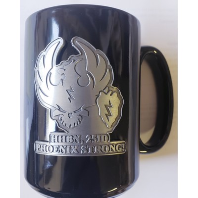 15 Oz. Jumbo Coffee Mug w/Metal Emblem