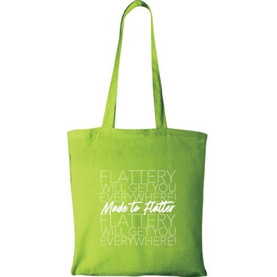 Lightweight Natural Canvas Convention Tote Bag with Shoulder Strap - 1 Color (15"x16")