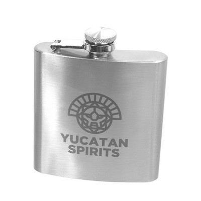 6 oz. Lazio Stainless Steel Hip Flask (1 Color Imprint)