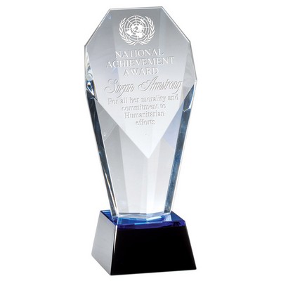 Optical Crystal Slanted Tower Award (8 ½" x 3 ¾")