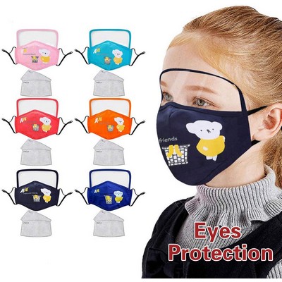 4 Ply Customized Eye Goggles Face Mask w/ Carbon Filter - Youth