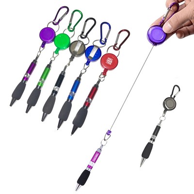 Stretchable Pen w/Carabiner