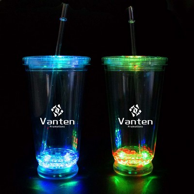 16 Oz. Light Up Travel Cup w/Straw