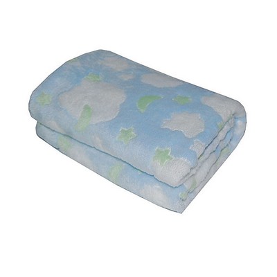 Green Moon Start Pattern Coral Fleece Pet Blanket