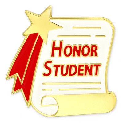 Honor Student Scroll Pin