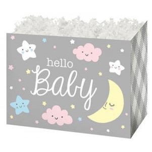 Small Hello Baby Theme Gift Basket Box