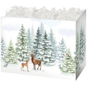 Small Wintery Woods Theme Gift Basket Box