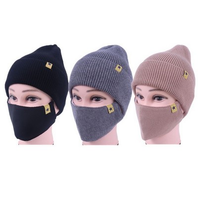 Knitted Beanie Hat and Face Cover Gift Set