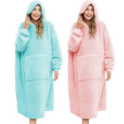 Fleece Hoodie Wearable Blanket