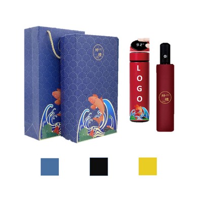 Creative Koi Business Gift Set Umbrella And Tumbler