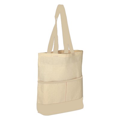 Lightweight Accent Color Tote - Blank (14.5" x 17" x 3")