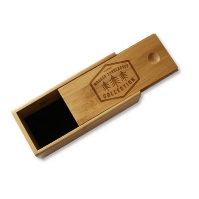 Natural Bamboo Case for Wooden Sunglasses (Sliding Lid)