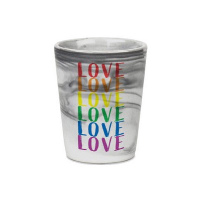 2 Oz. Ceramic Marble Shot Glass