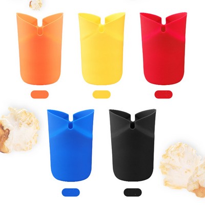 Silicone Popcorn Container Bucket Microwave Popcorn Popper