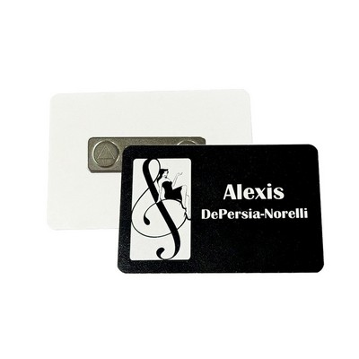 2" X 3" Metal Name Badge