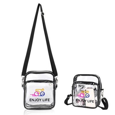 Clear PVC Crossbody Shoulder Bag