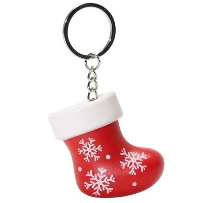 Christmas Stocking Sock LED Sound Keychain