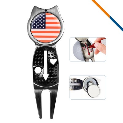 Kact 3in1 Crosshairs Golf Divot Tool