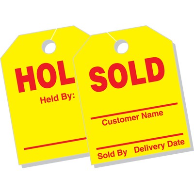 Hold/Sold Rearview Mirror Hang Tag (50 Pack)