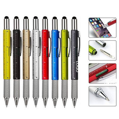 6 in 1 Multitool Tech Stylus Ballpoint Pen