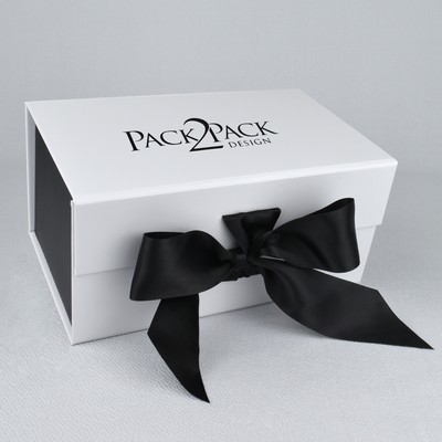 Magnetic Closure Gift Box with Satin Ribbon (8.25in x 5in x 4in)