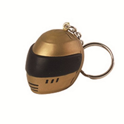 Helmet Shaped Stress Ball w/Keychain