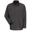 Dickie's® Men's Canvas Long Sleeve Work Shirt - Charcoal Gray